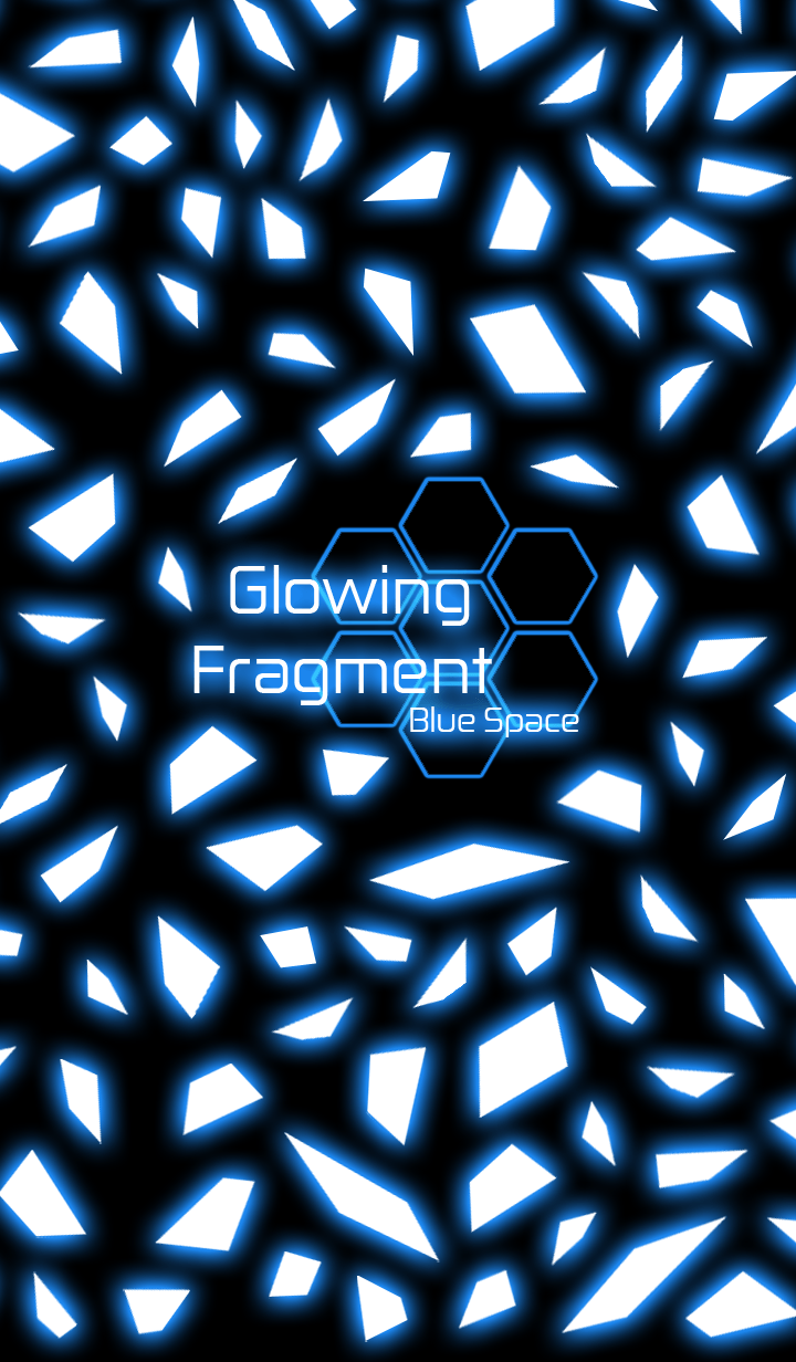 Glowing Fragment Blue Space LINE Theme store screenshot by Yusatsu Nao