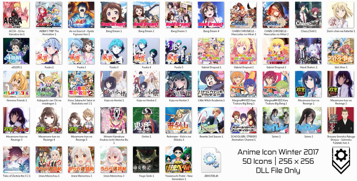 Anime Icon Winter 2017 Folder Icon Database DLL File Screenshot